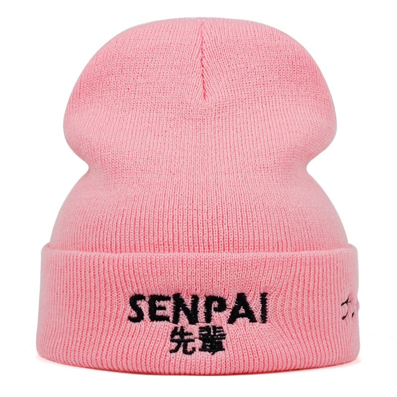 Korean version of SENPAI embroidery wool hat outdoor windproof warm hats fashion hip hop outdoor sports leisure cap wild caps