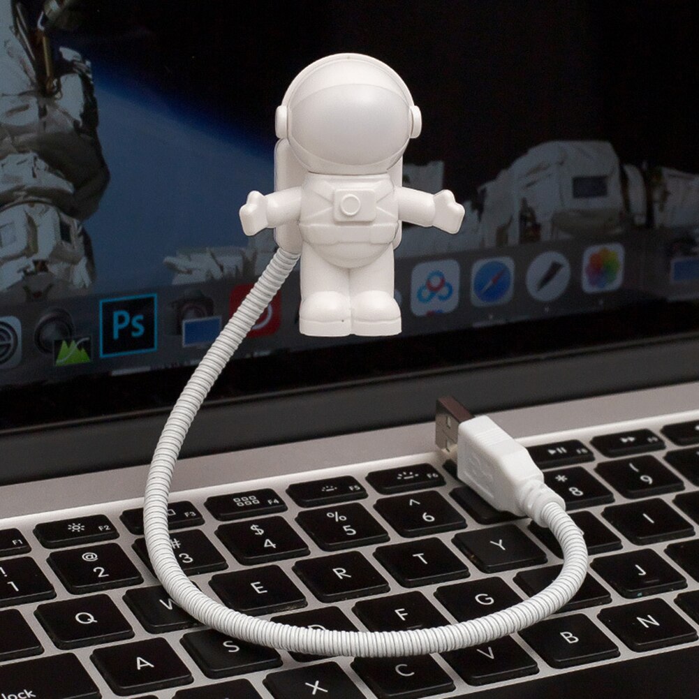 USB Night Light LED Astronaut Shaped Nightlight Reading Desk Spaceman Decoration Lighting Fixture Children Gifts Table Lamp