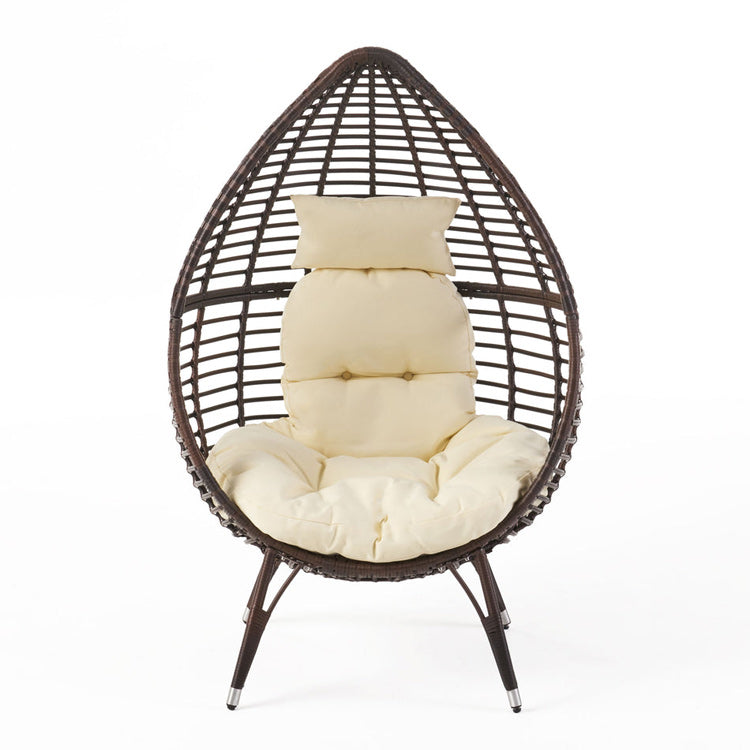 Free Shipping Within the US, Garden, Outdoor, Teardrop Wicker, Freestanding Teardrop Egg Chair