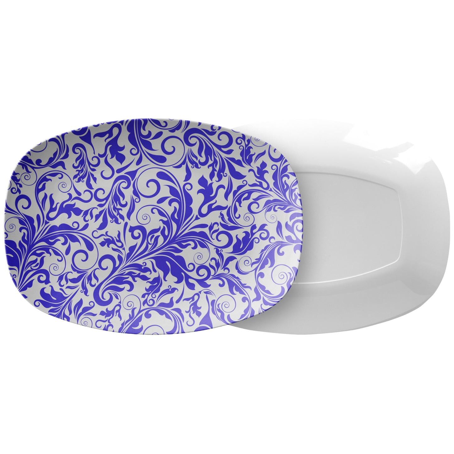 Introducing Rachy Sparkle's Stunning White and Blue Serving Platter