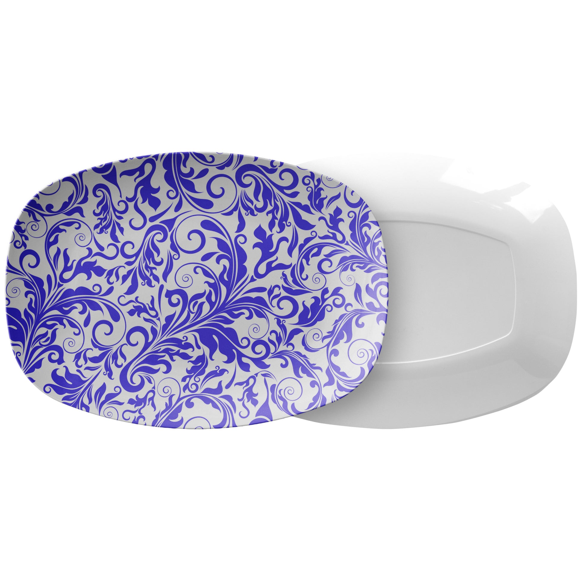 Introducing Rachy Sparkle's Stunning White and Blue Serving Platter