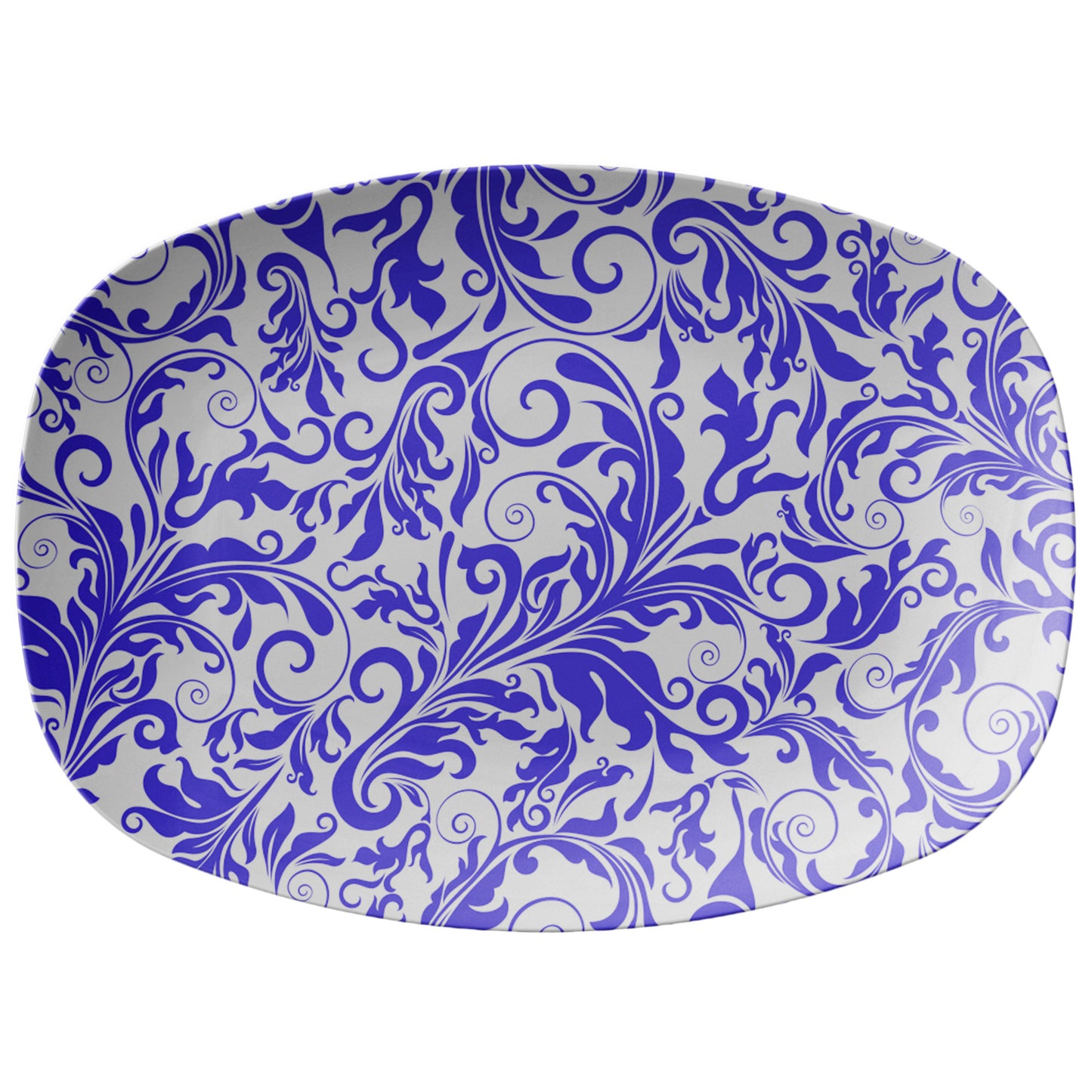 Introducing Rachy Sparkle's Stunning White and Blue Serving Platter