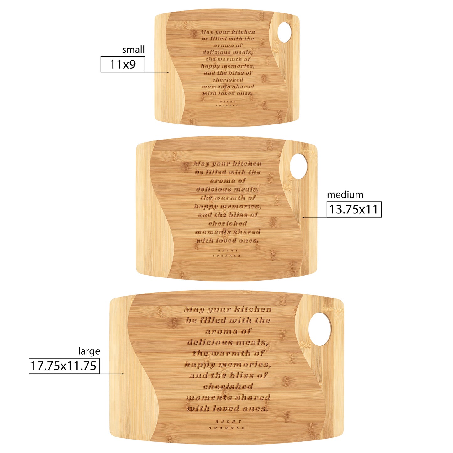 KITCHEN BLISS CUTTING BOARD, MULTI-USE, BY RACHY SPARKLE