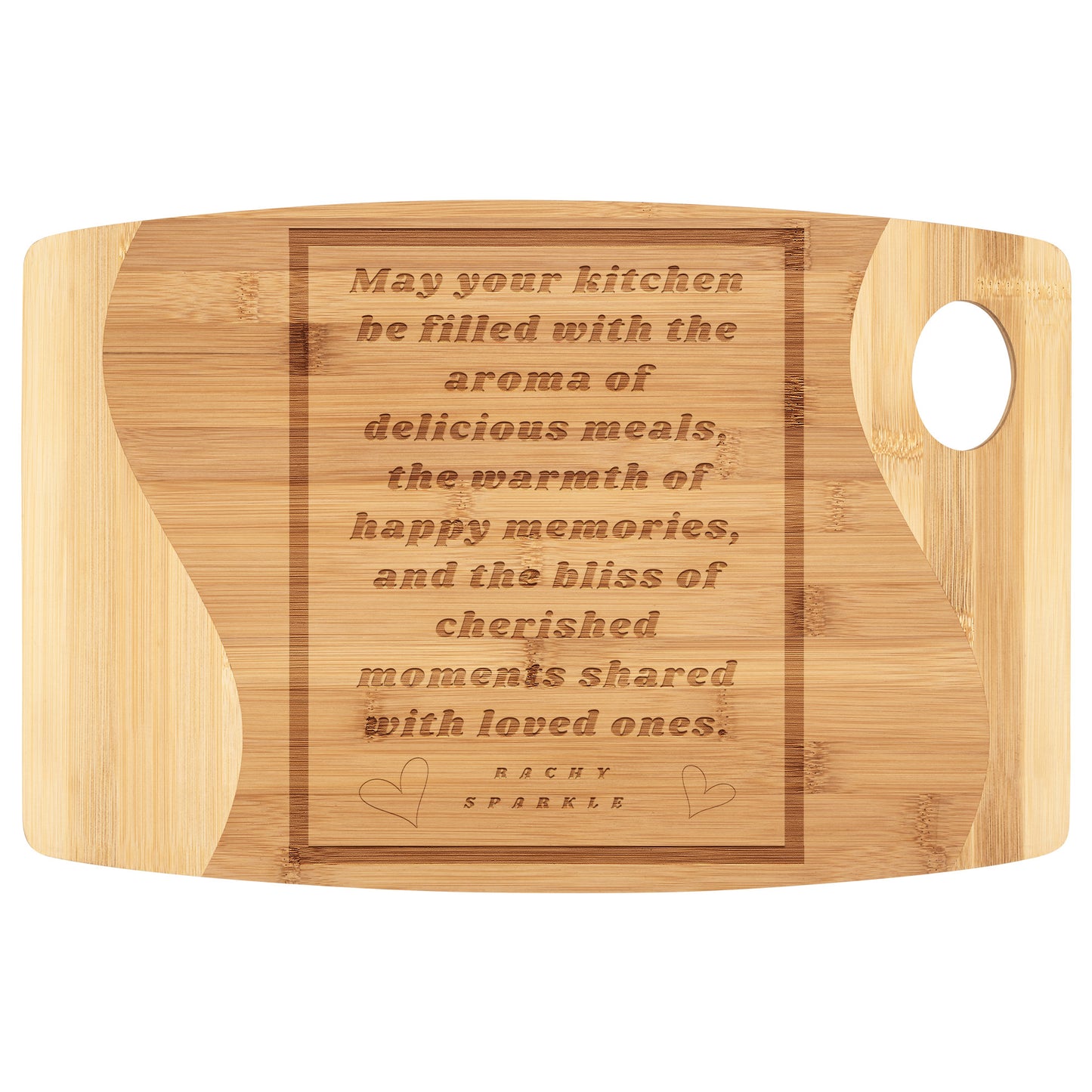 Kitchen Bliss Organic Bamboo Cutting Board, 3 sizes, by Rachy Sparkle