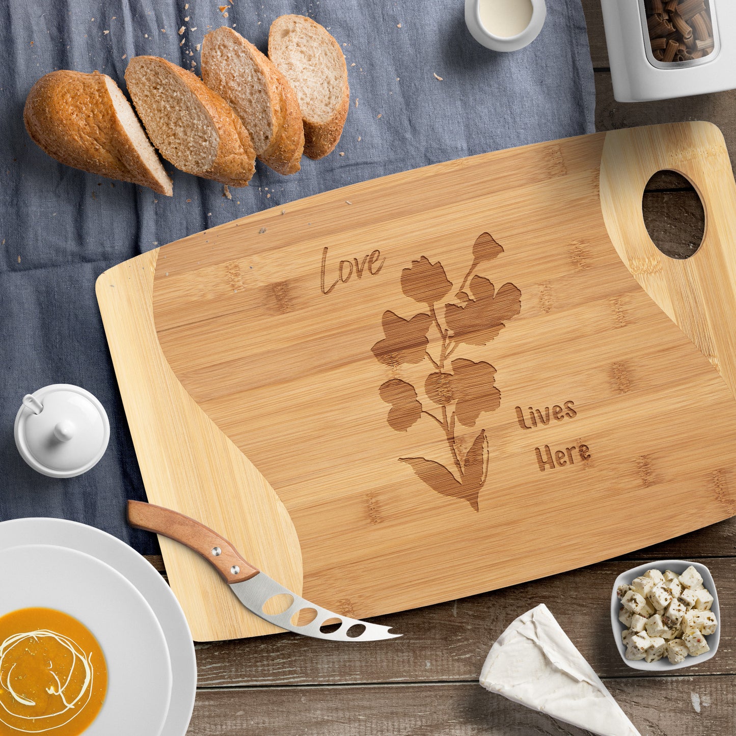 Love Lives Here Cutting Board