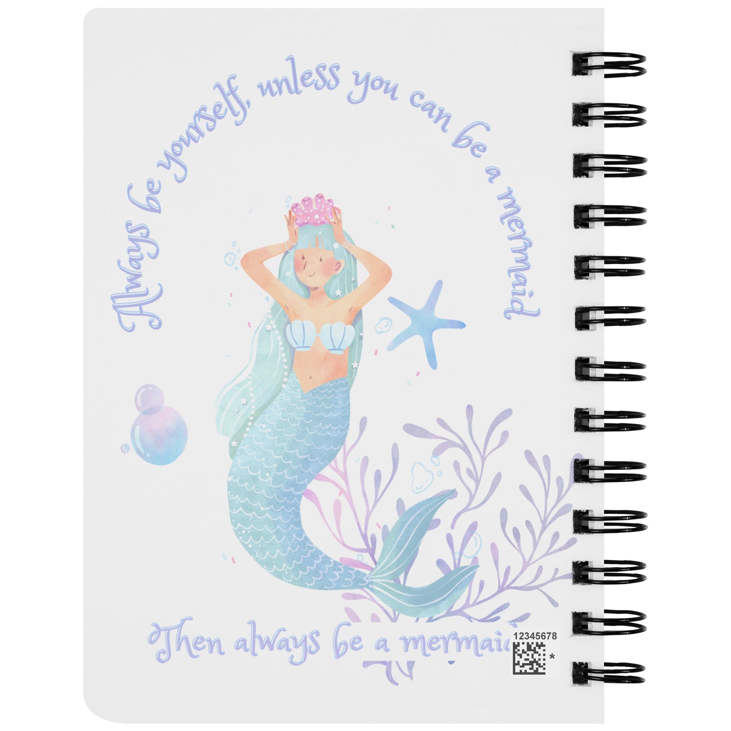 Mermaid "Be Yourself" Notebook