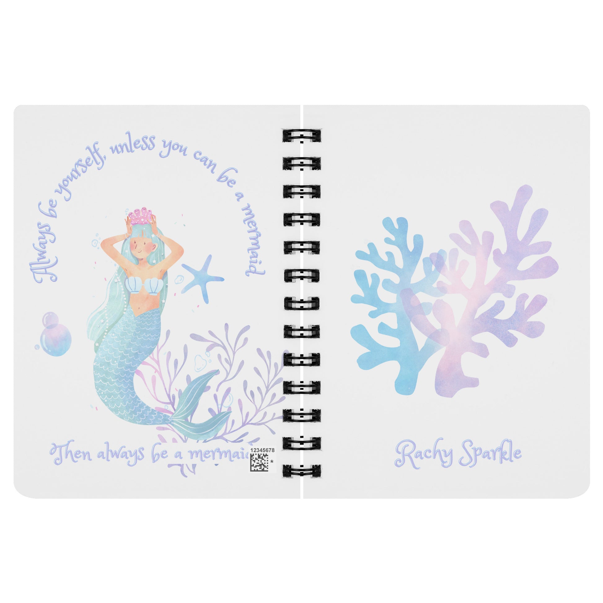 Mermaid "Be Yourself" Notebook