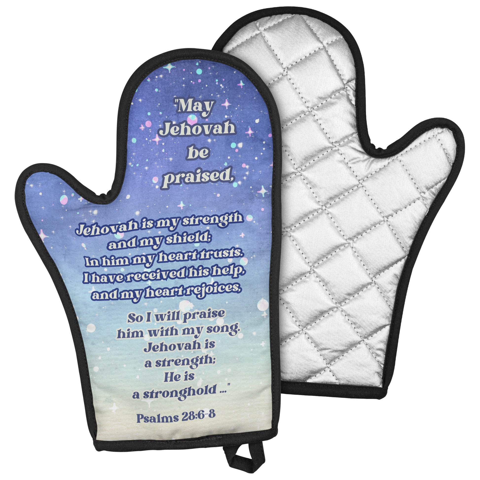 Oven Mitt, Christian, Jehovah is a Strength & a Stronghold