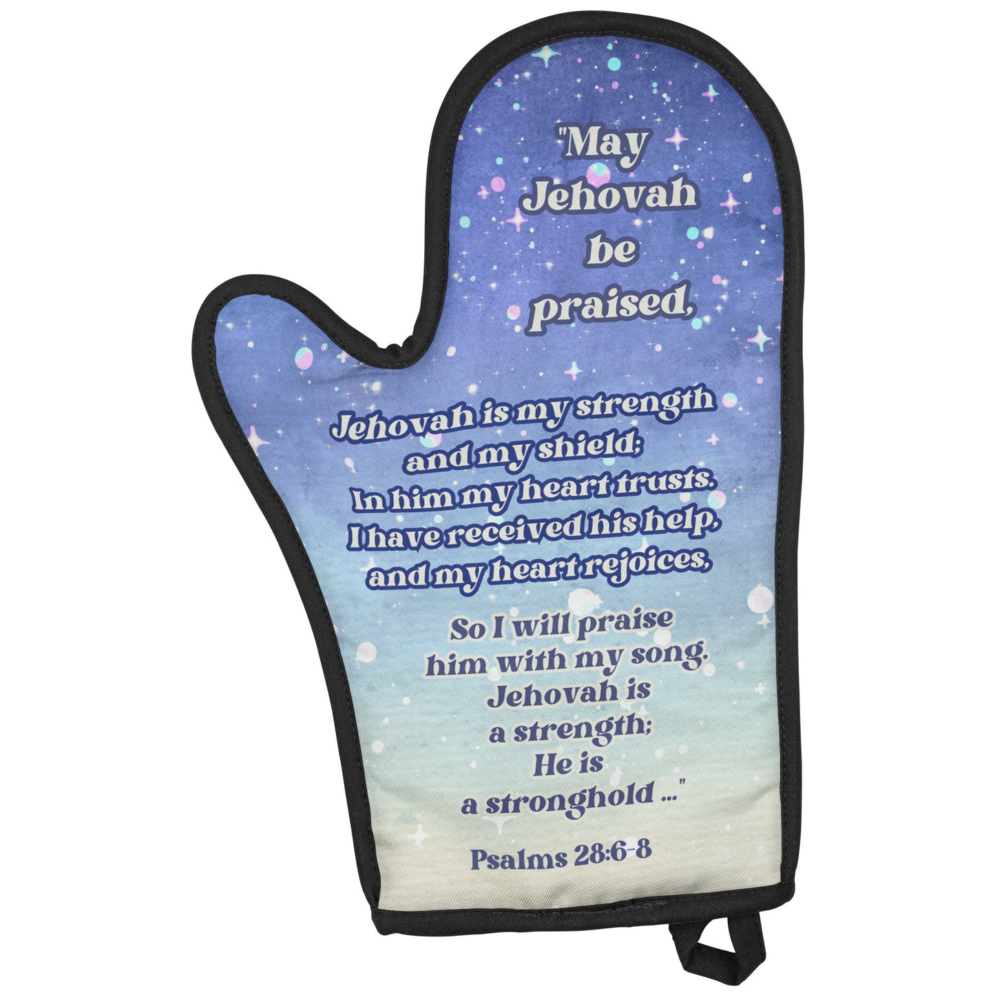 Oven Mitt, Christian, Jehovah is a Strength & a Stronghold