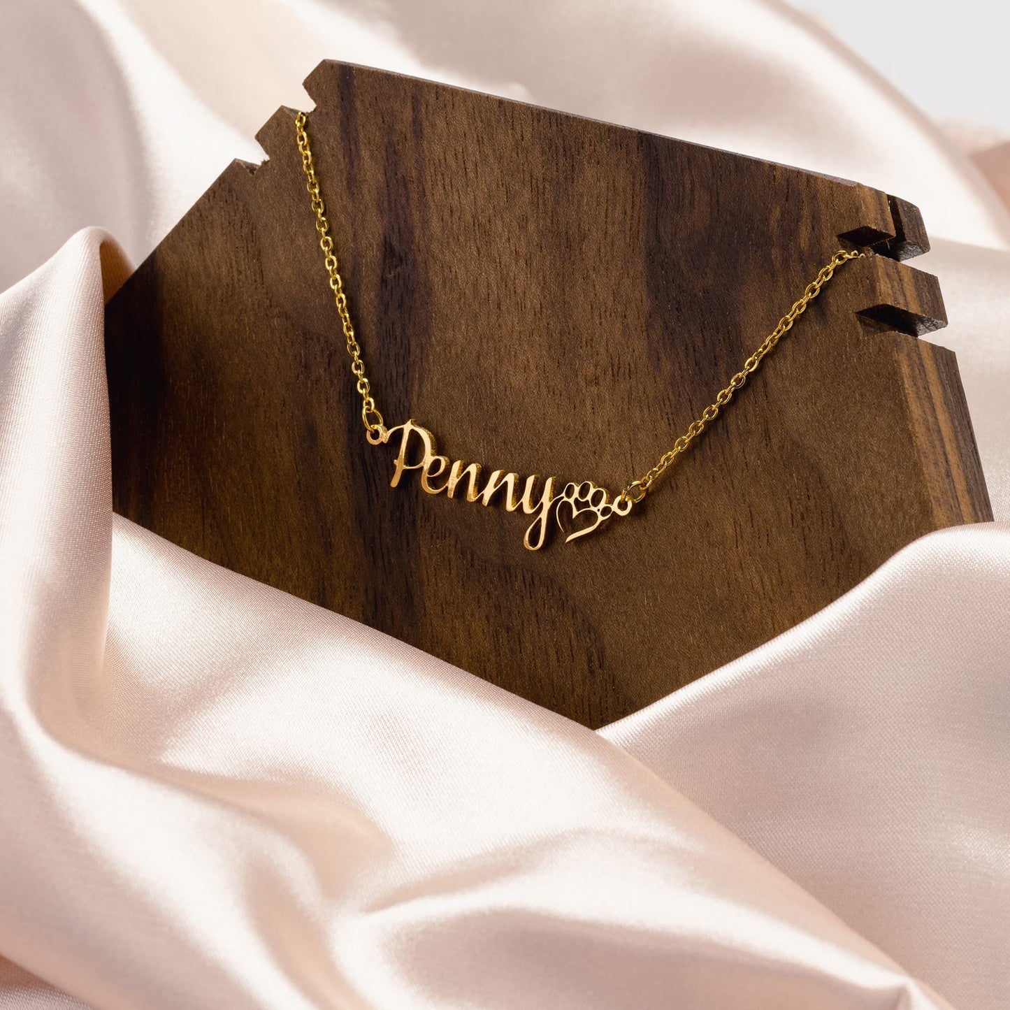 Pawfectly Personalized: American Steel Necklace for Your Favorite Dog Mom