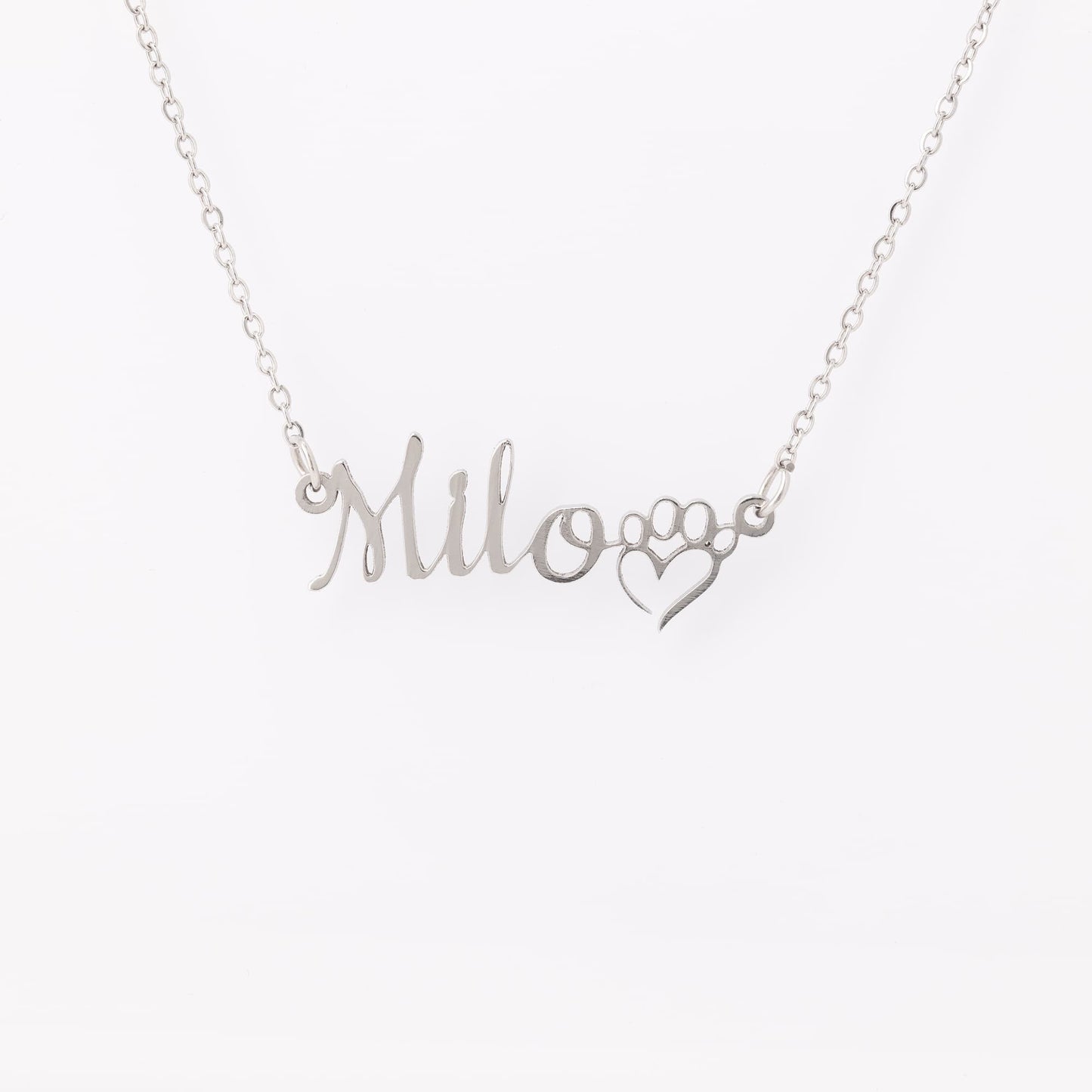 Pawfectly Personalized: American Steel Necklace for Your Favorite Dog Mom