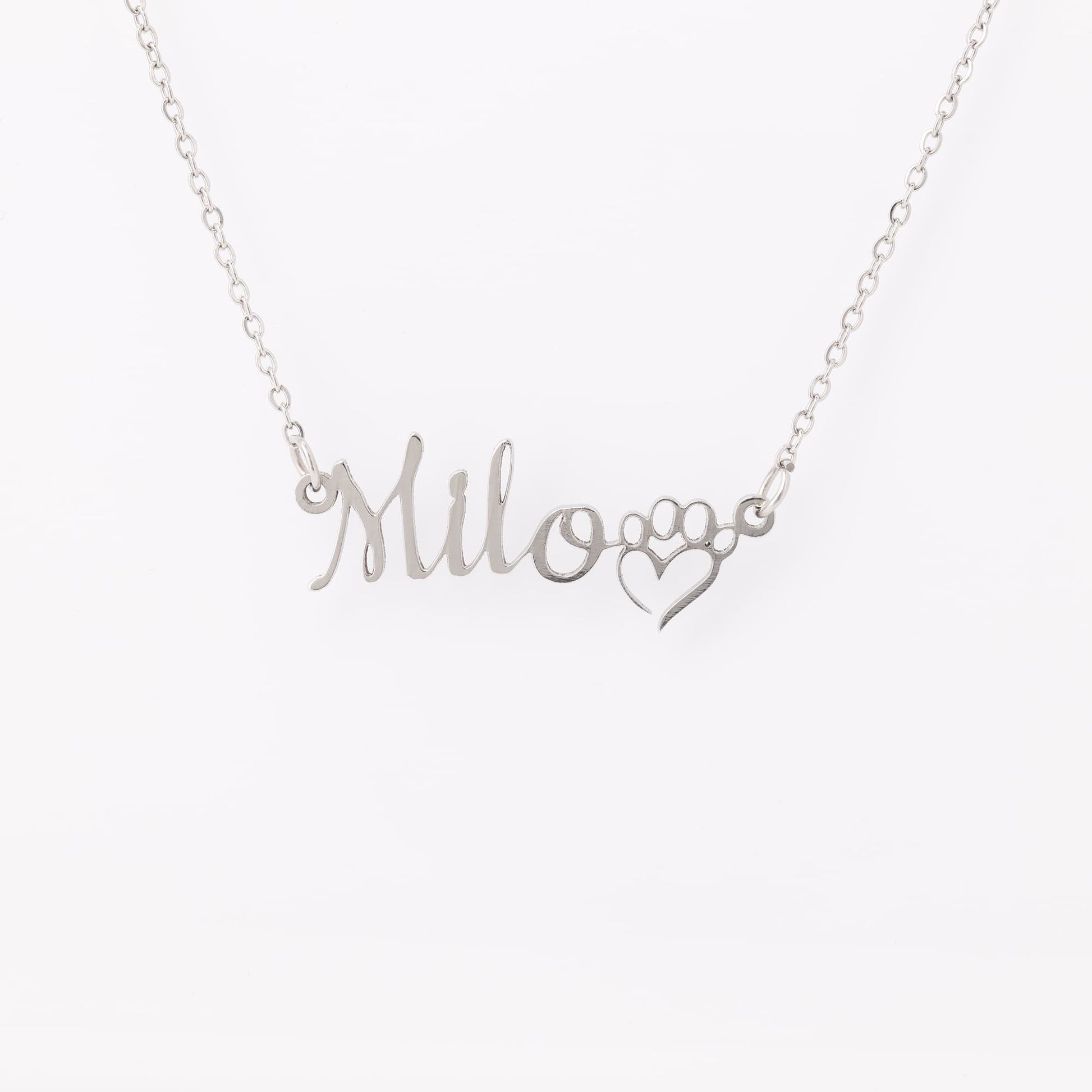 Pawfectly Personalized: American Steel Necklace for Your Favorite Dog Mom
