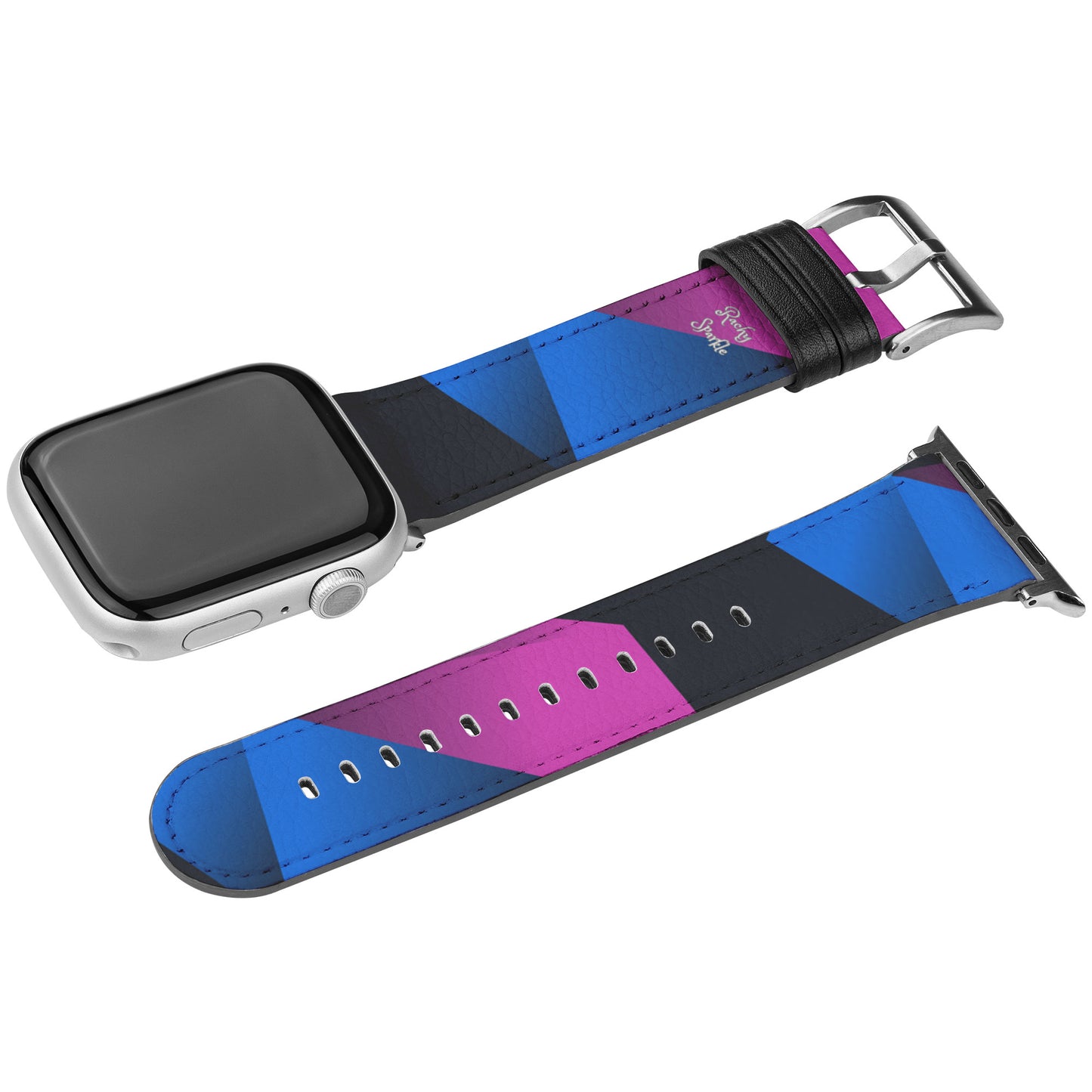 Pink, Blue & Black Geometric Styled watch by Rachy Sparkle