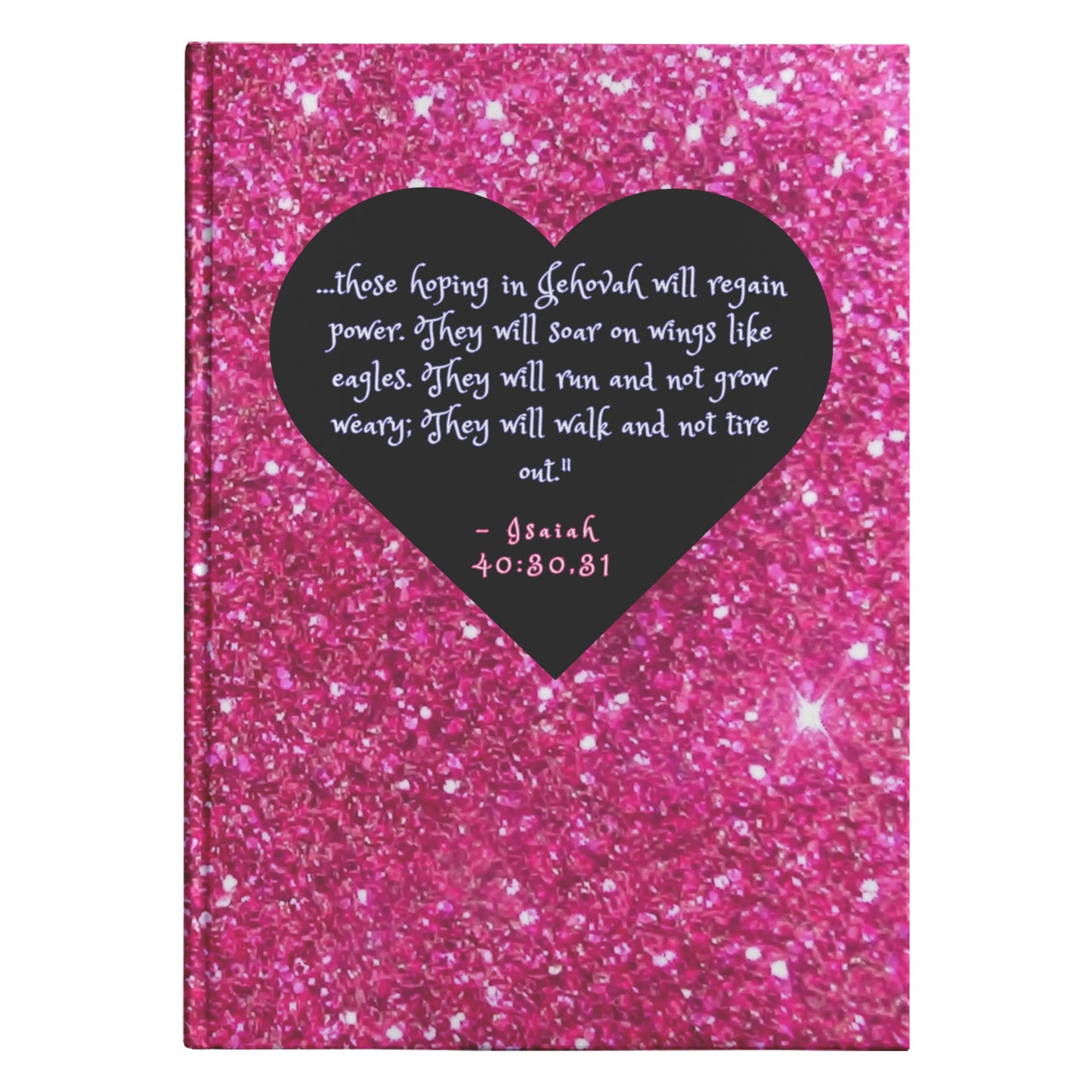 Pink Glitter Christian Hardcover Journal