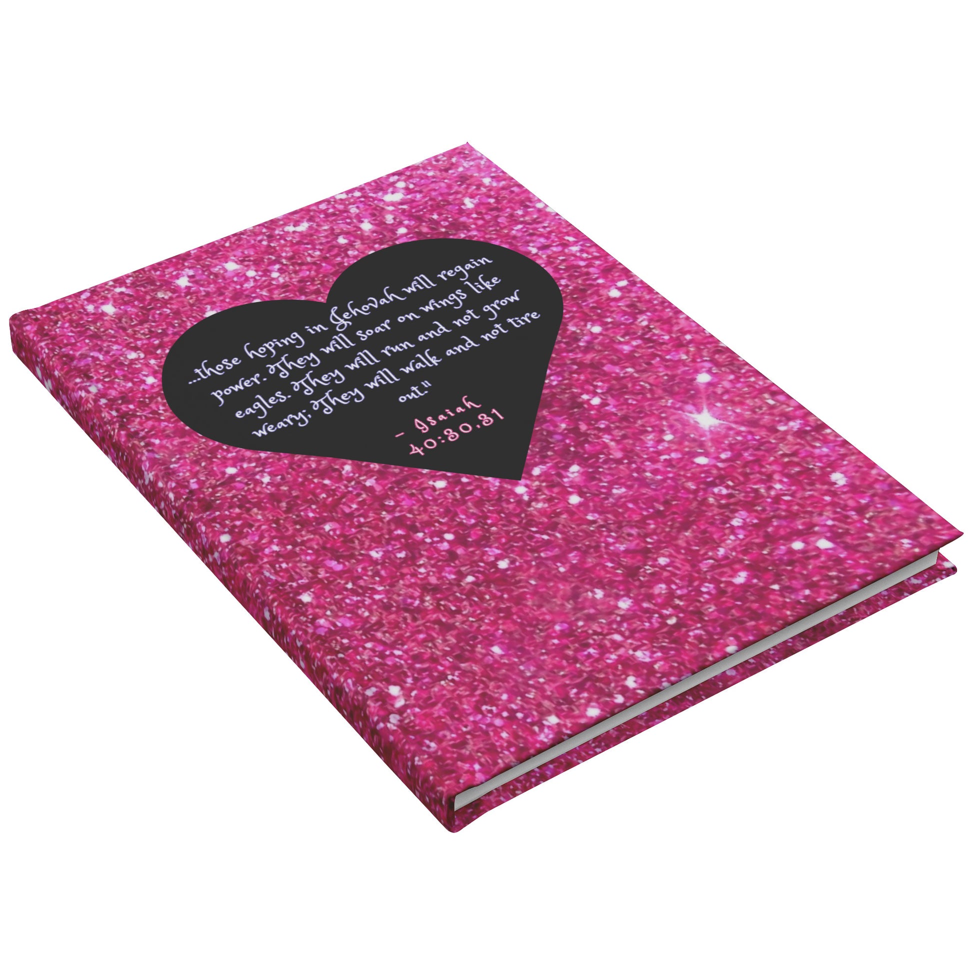 Pink Glitter Christian Hardcover Journal