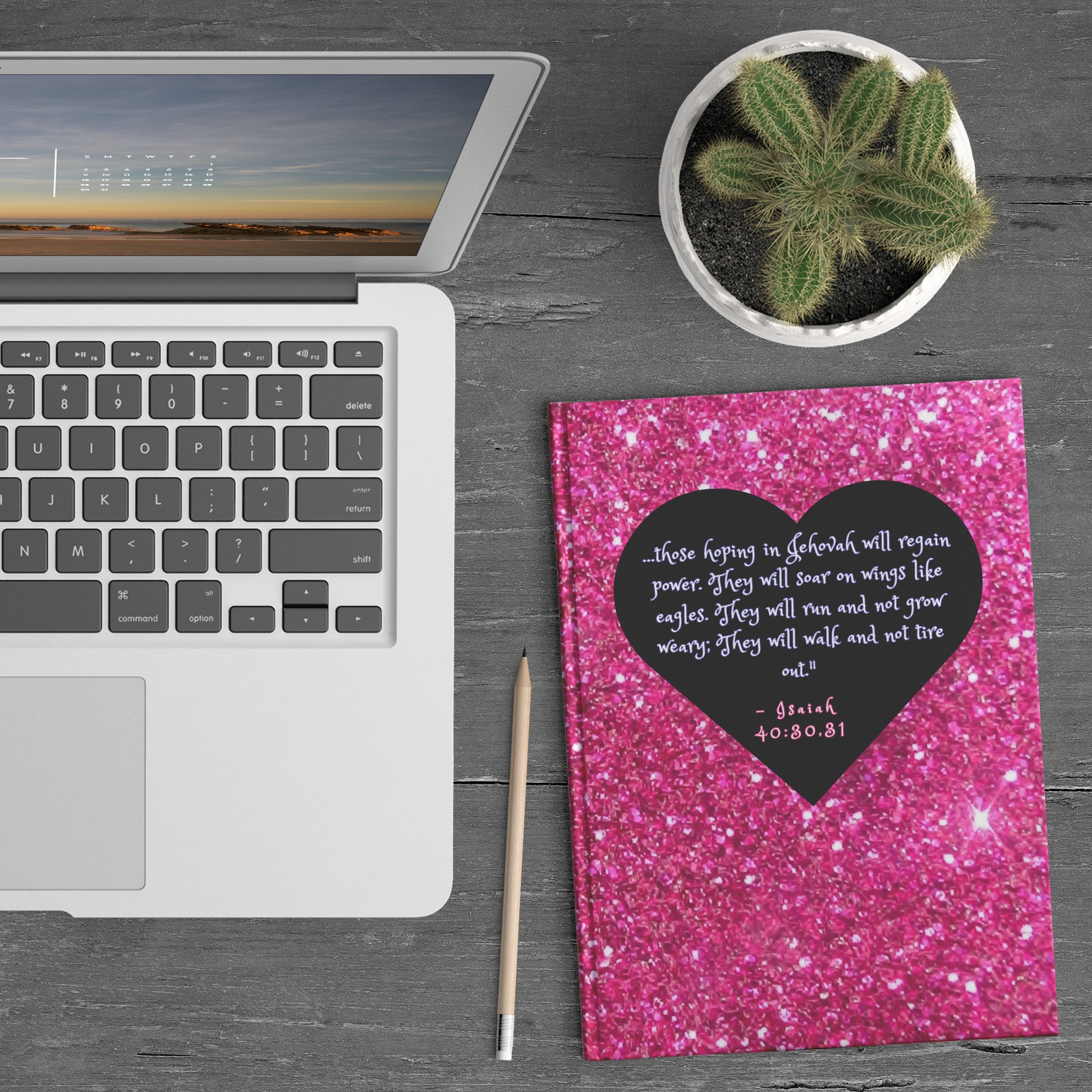 Pink Glitter Christian Hardcover Journal