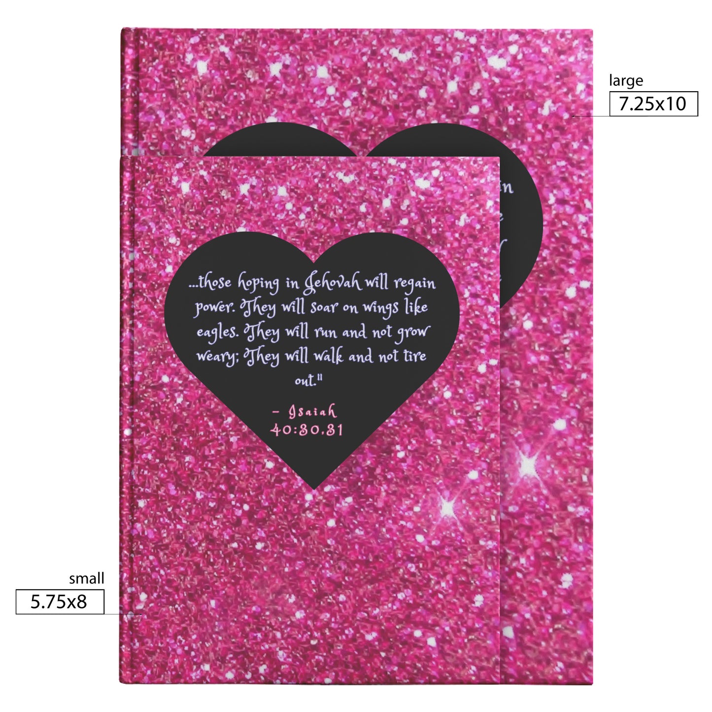 Pink Glitter Christian Hardcover Journal