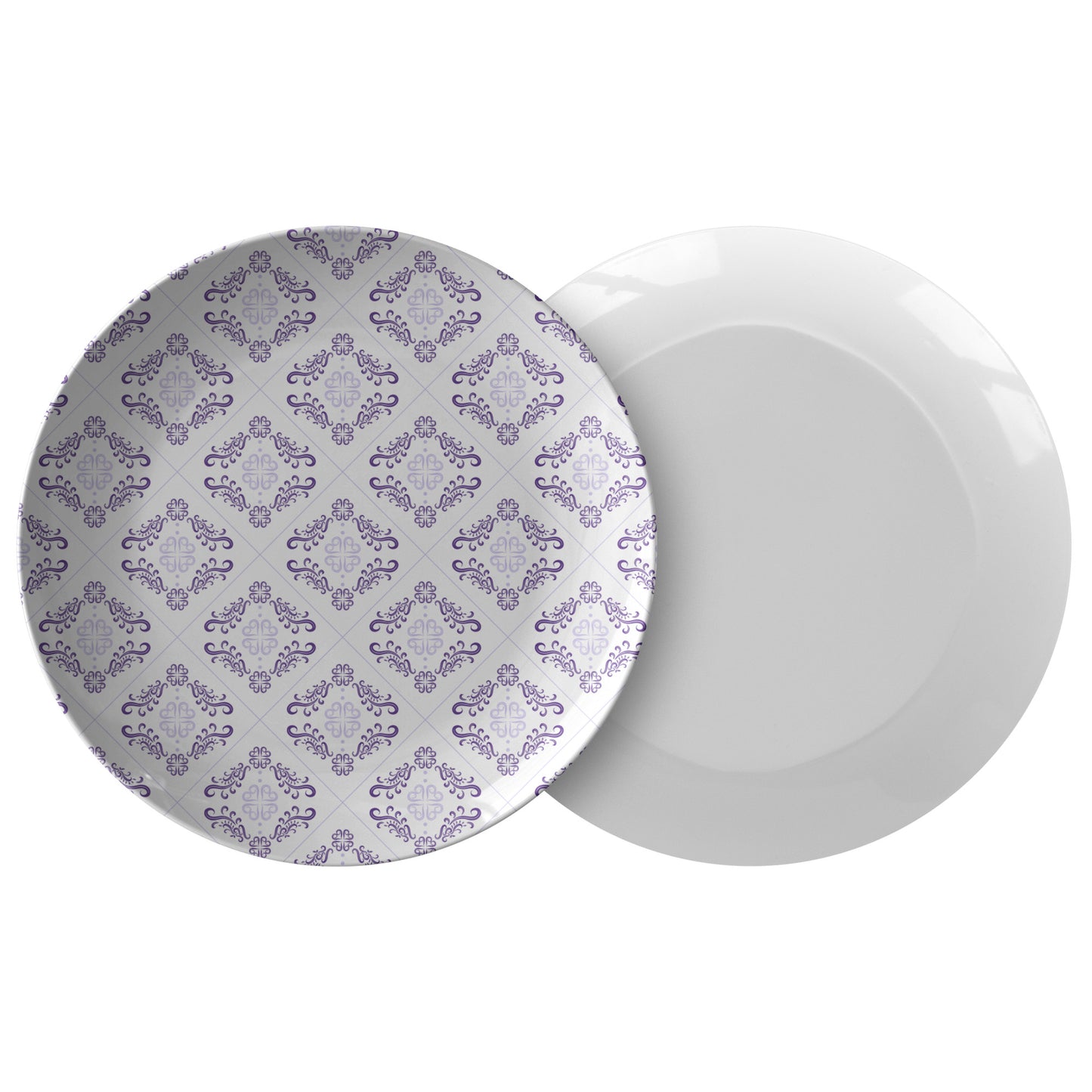 Purple & White Plate