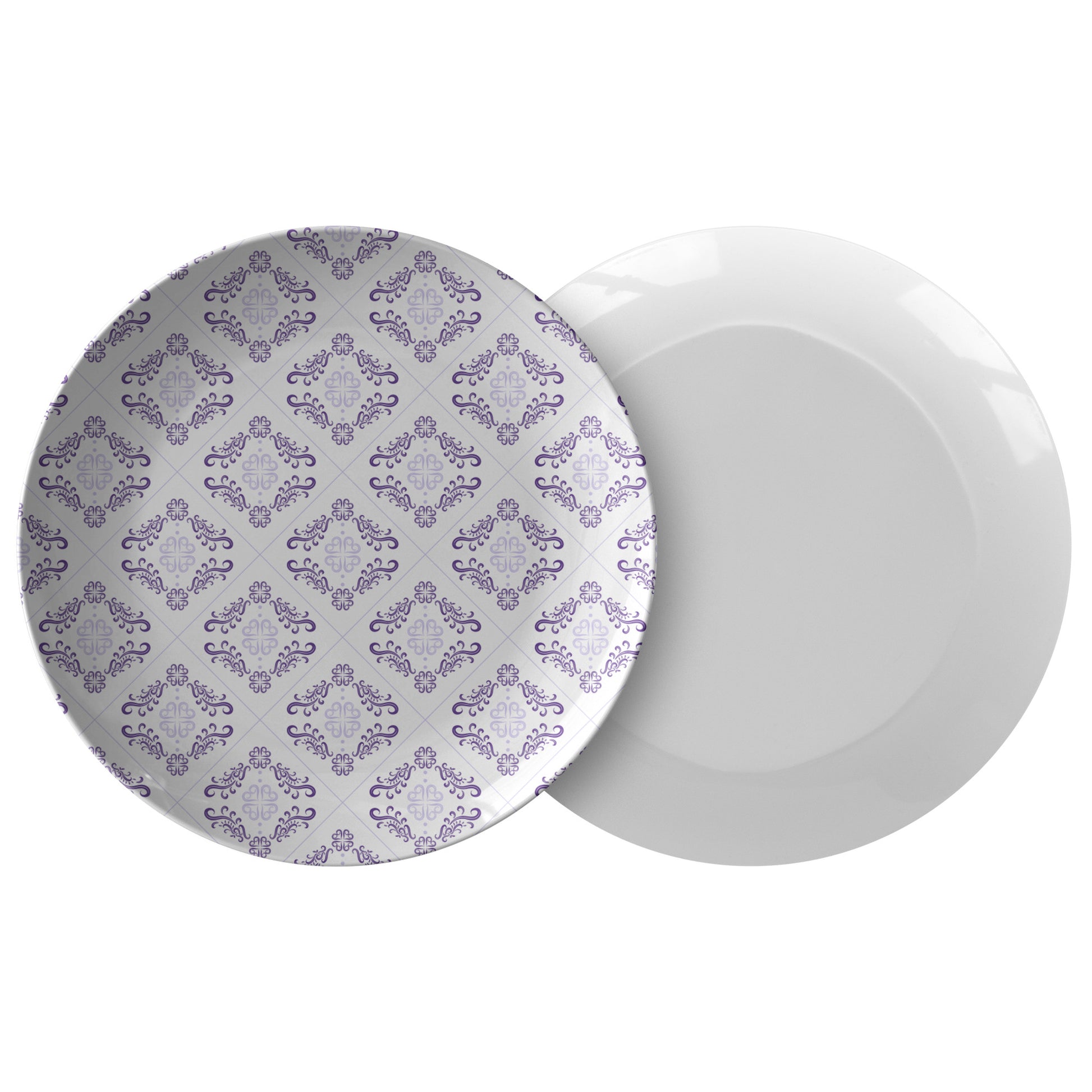 Purple & White Plate