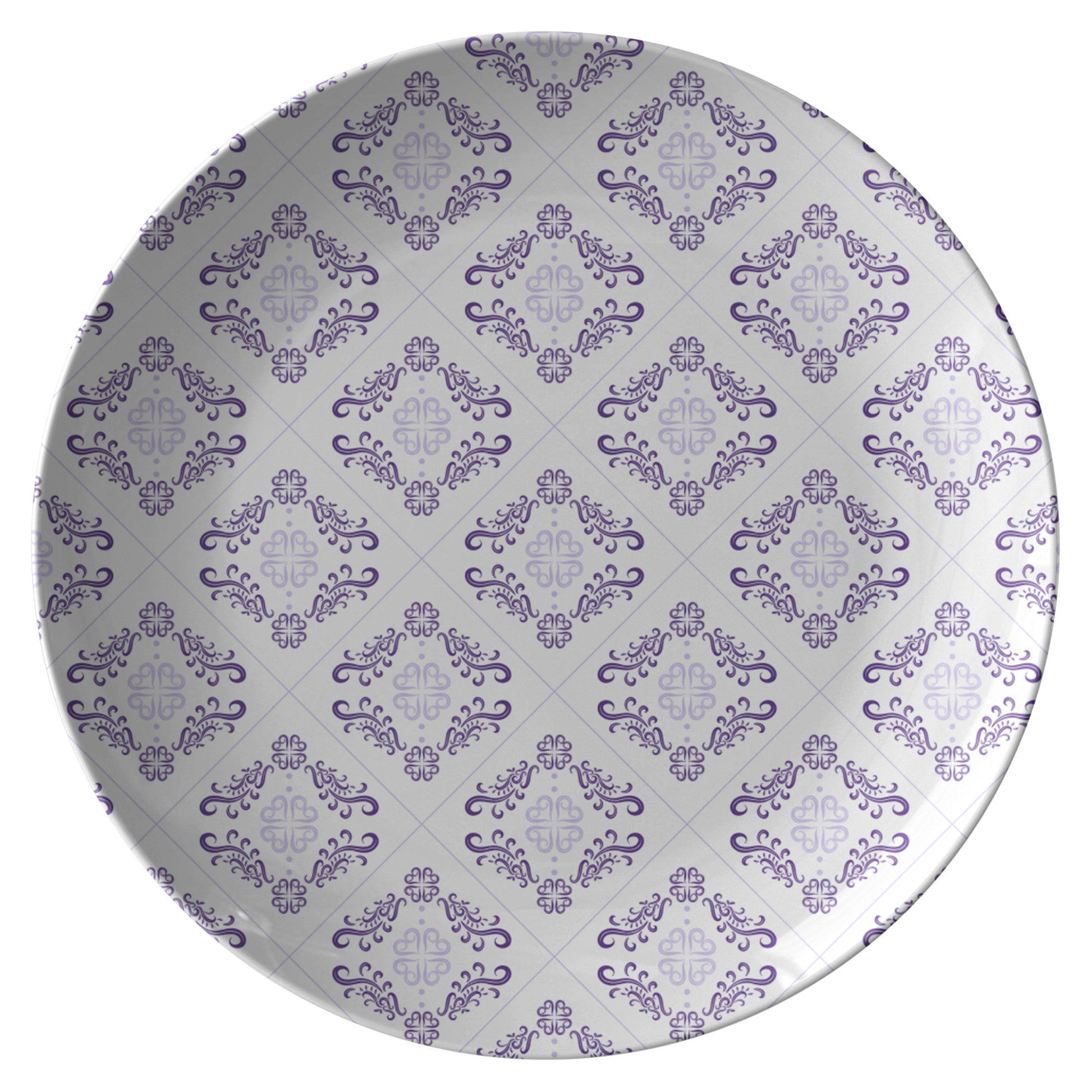 Purple & White Plate