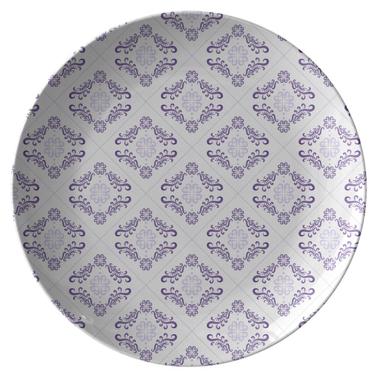 Purple & White Plate
