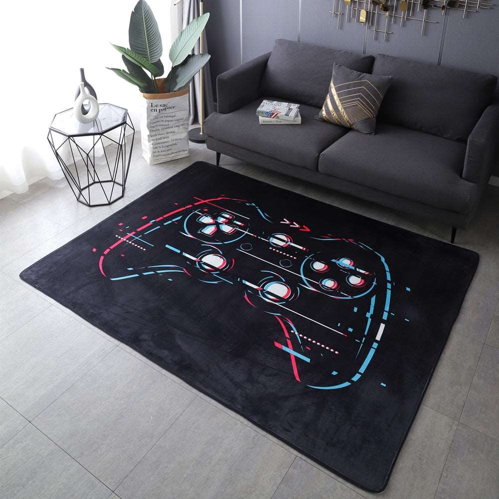 Anime Gamer Controller Kids Play Area Rugs Child Game Floor Mat Cartoon Pattern 3D Printing Carpets for Living Room 2023 New