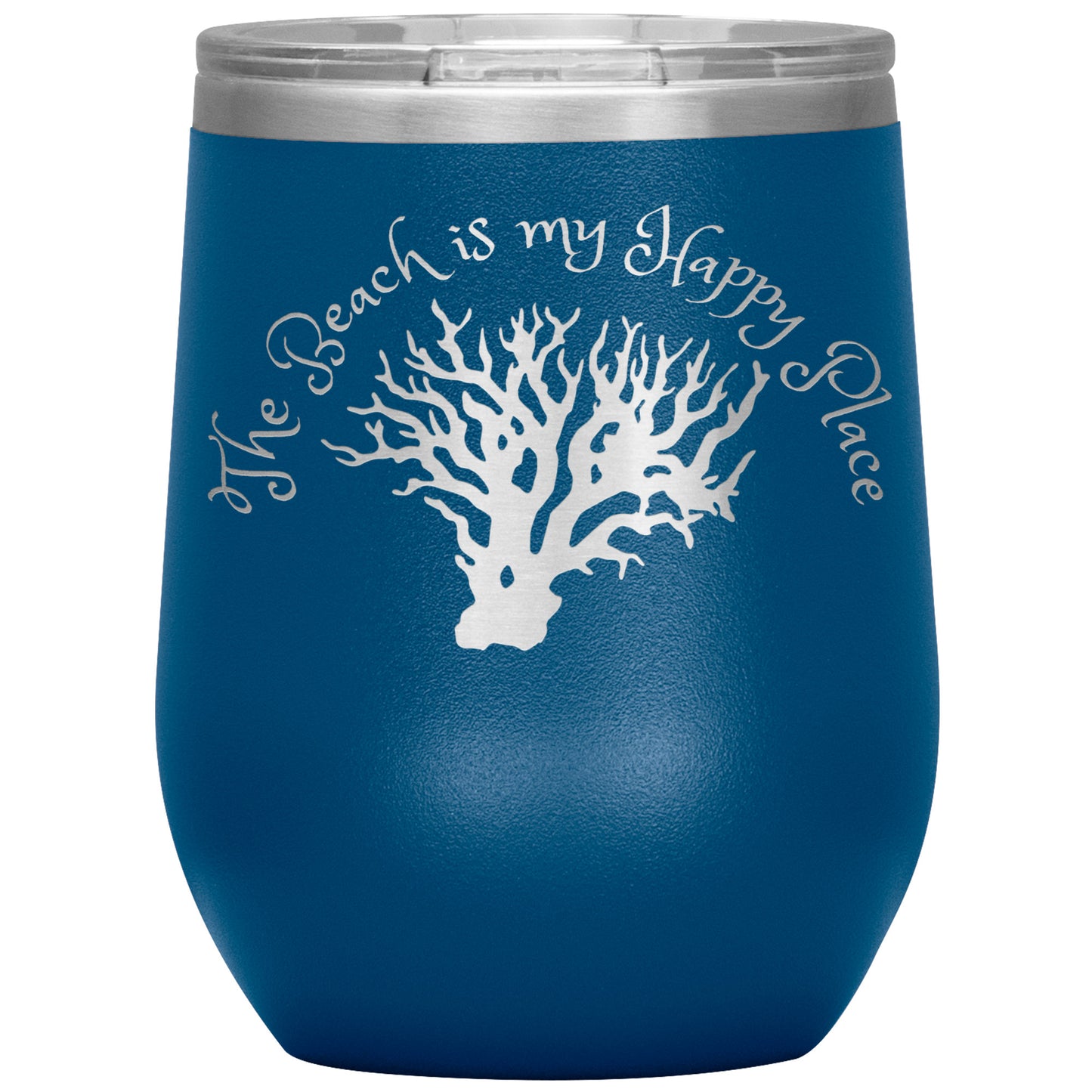 The Beach is My Happy Place Tumbler by Rachy Sparkle
