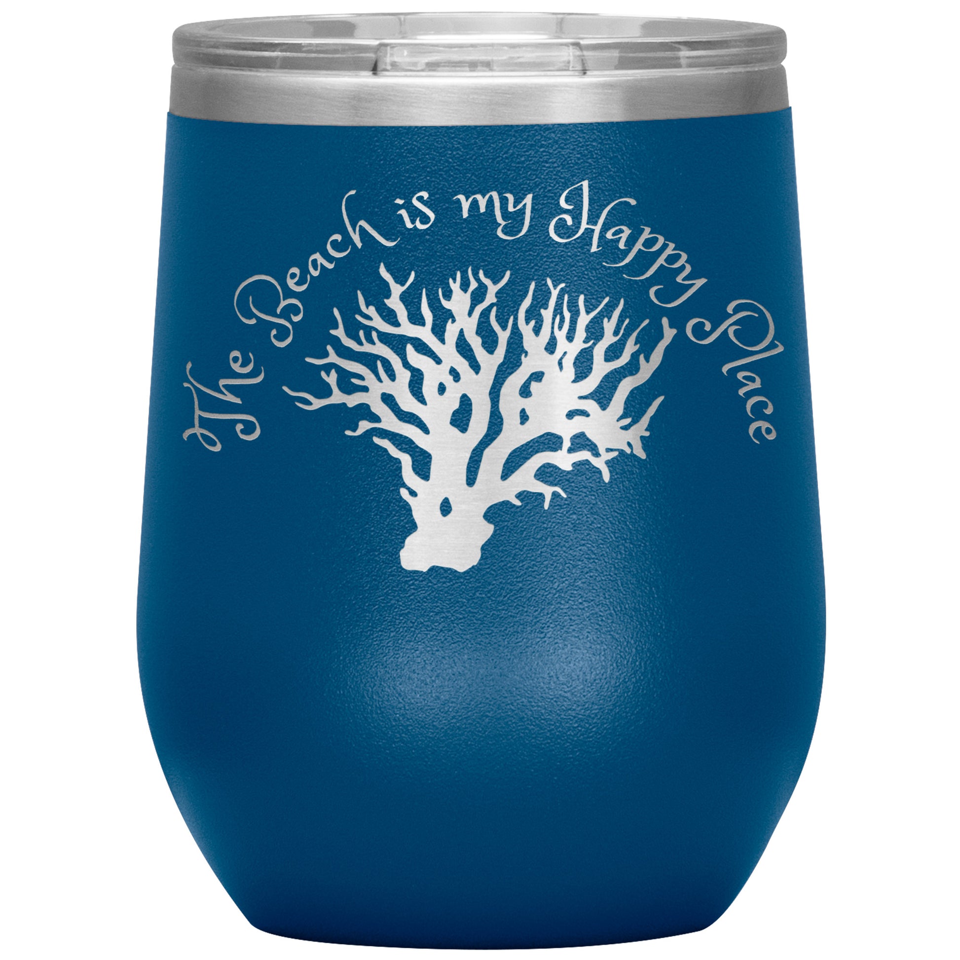 The Beach is My Happy Place Tumbler by Rachy Sparkle