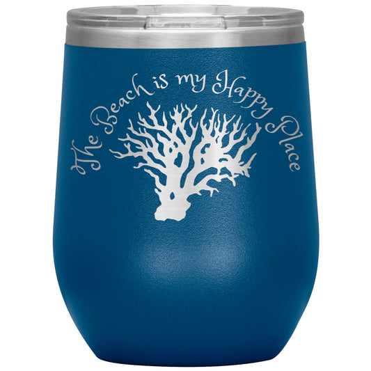 The Beach is My Happy Place Tumbler by Rachy Sparkle