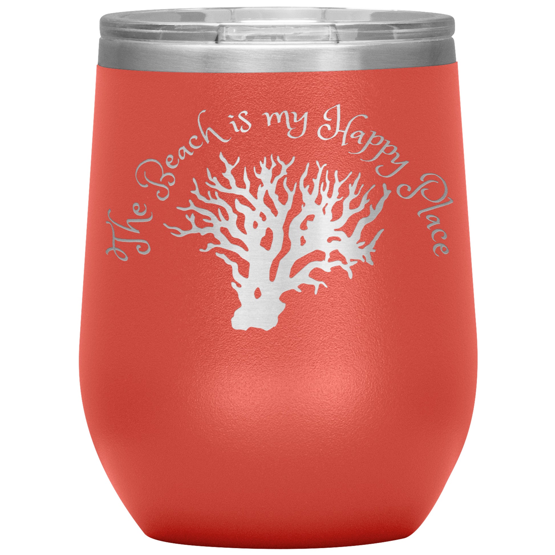 The Beach is My Happy Place Tumbler by Rachy Sparkle