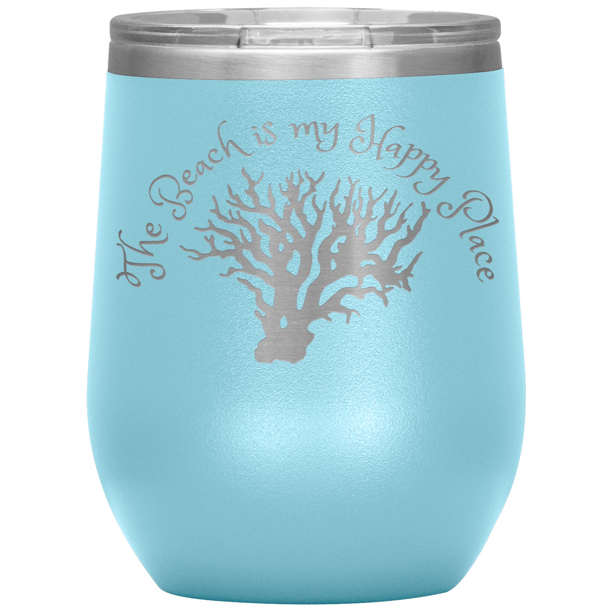 The Beach is My Happy Place Tumbler by Rachy Sparkle