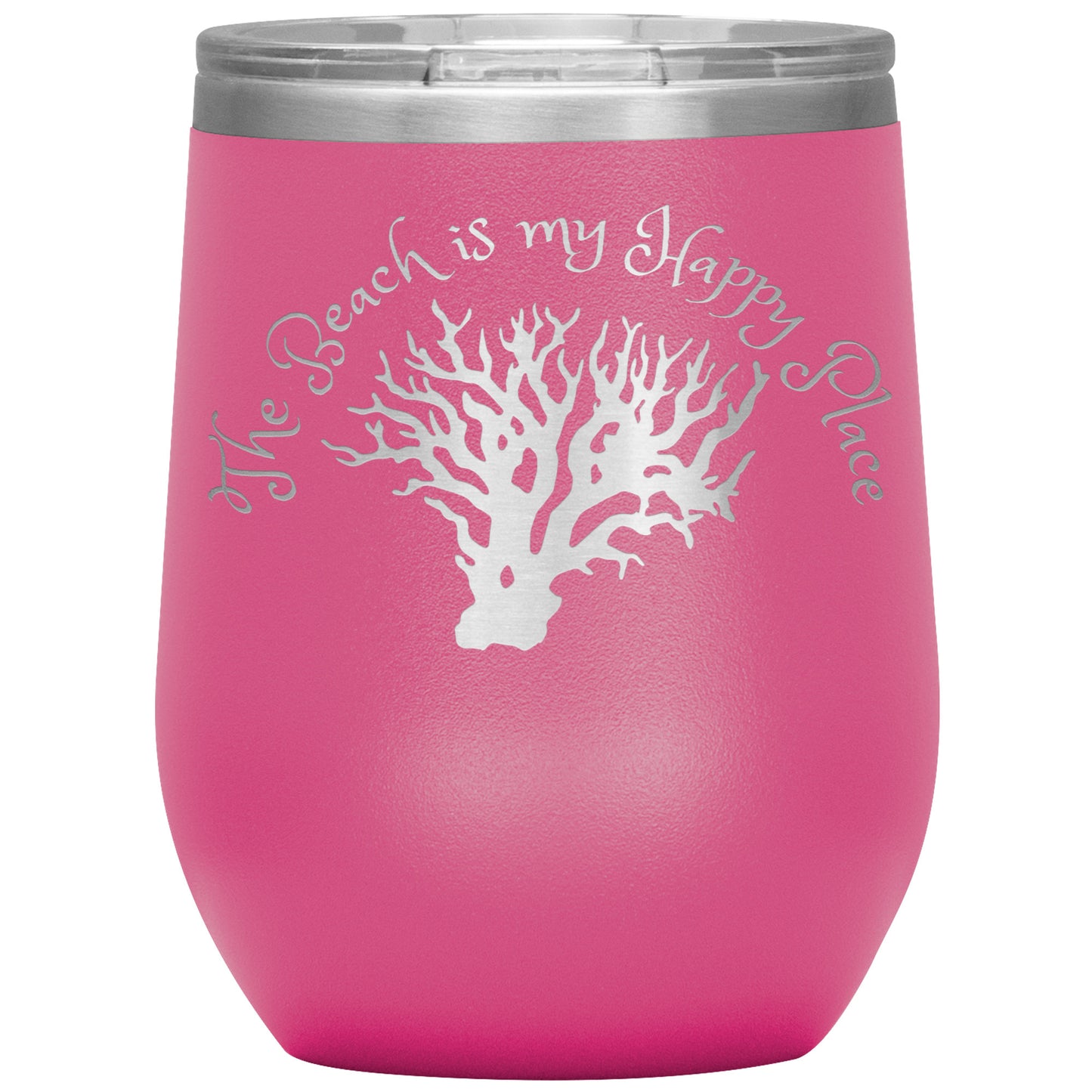 The Beach is My Happy Place Tumbler by Rachy Sparkle