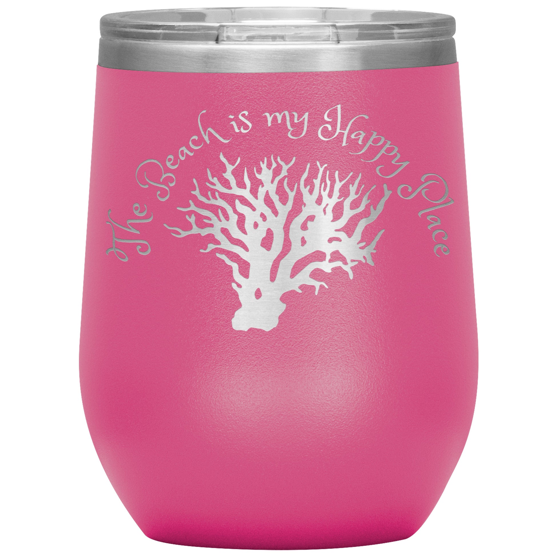 The Beach is My Happy Place Tumbler by Rachy Sparkle