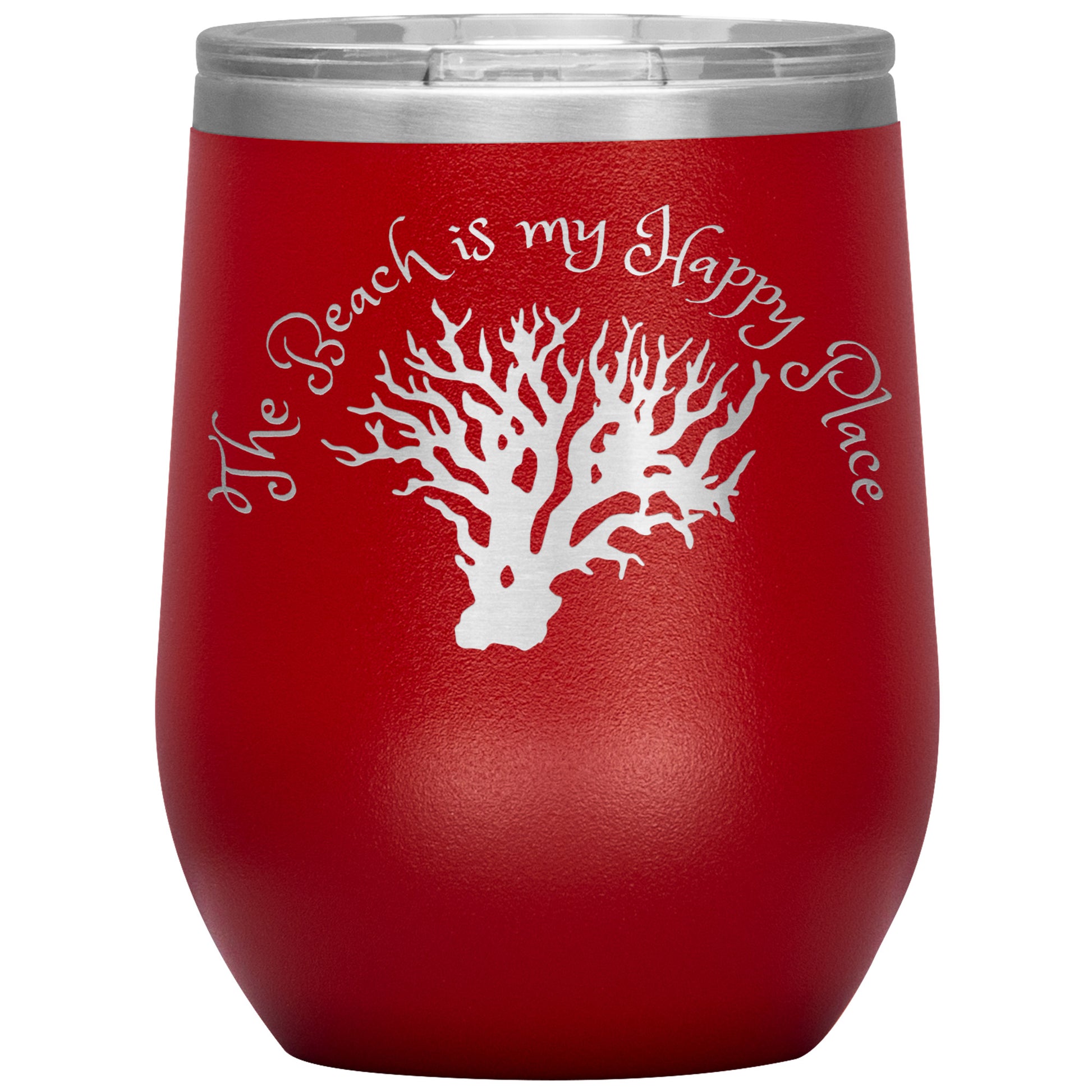 The Beach is My Happy Place Tumbler by Rachy Sparkle