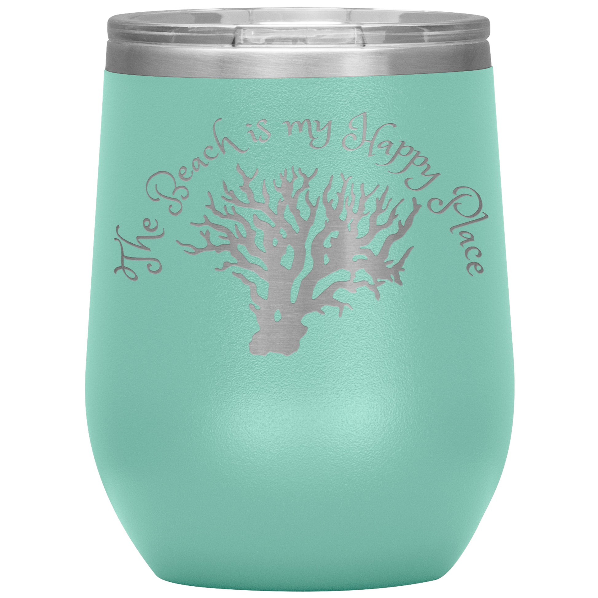 The Beach is My Happy Place Tumbler by Rachy Sparkle