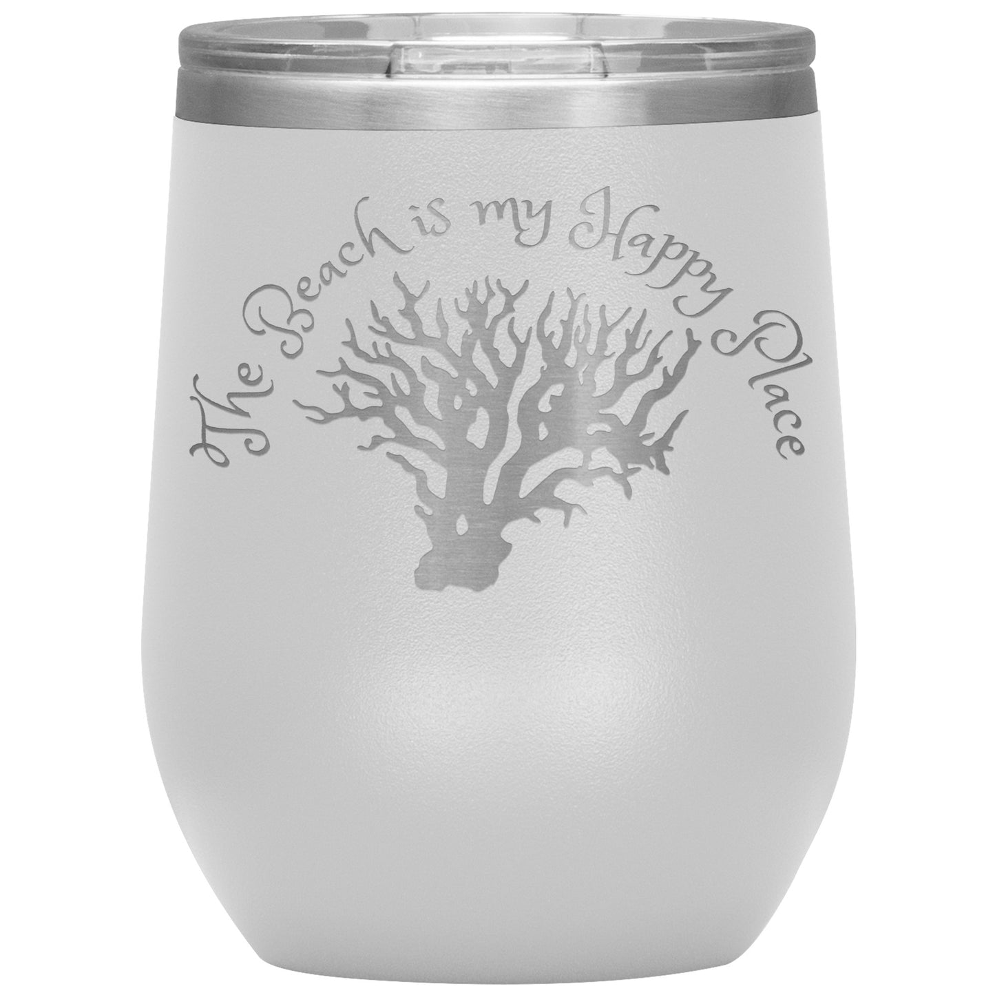 The Beach is My Happy Place Tumbler by Rachy Sparkle