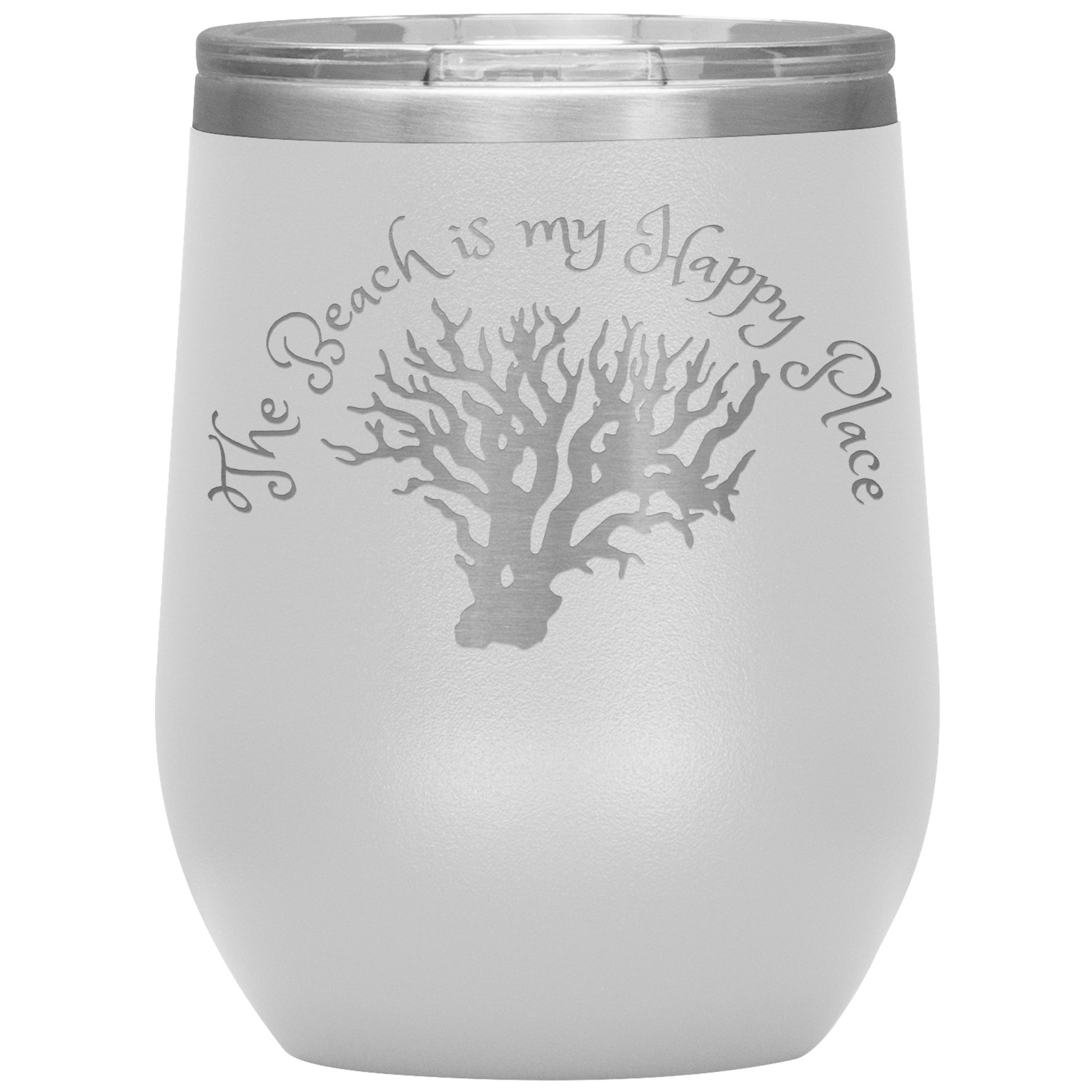 The Beach is My Happy Place Tumbler by Rachy Sparkle