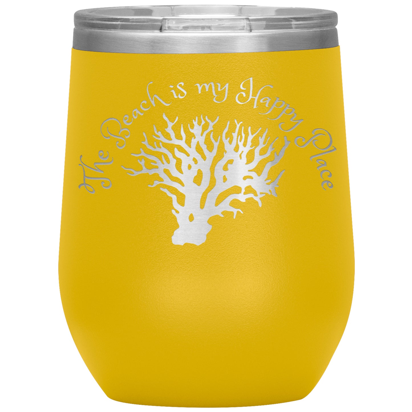 The Beach is My Happy Place Tumbler by Rachy Sparkle
