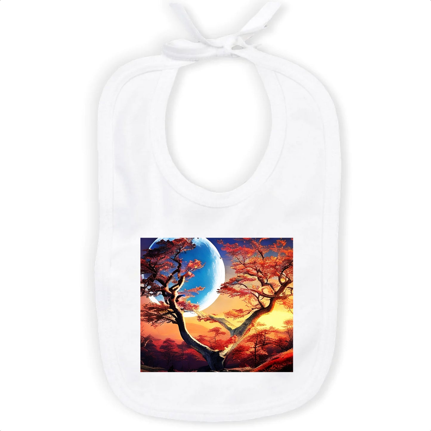 Moon & Tree Bib, Baby Napkin, Serviette,