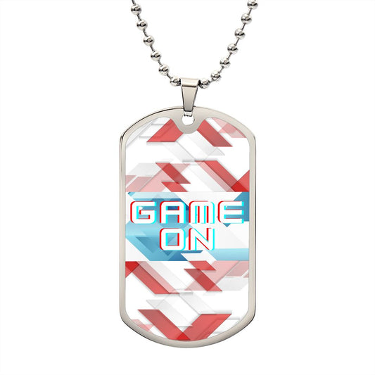 Game On Dog Tag, Chain Style Necklace