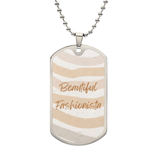 Beautiful Fashionista, Luxury Military Chain Necklace