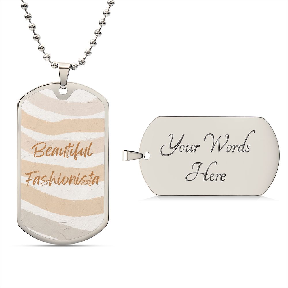 Beautiful Fashionista, Luxury Military Chain Necklace