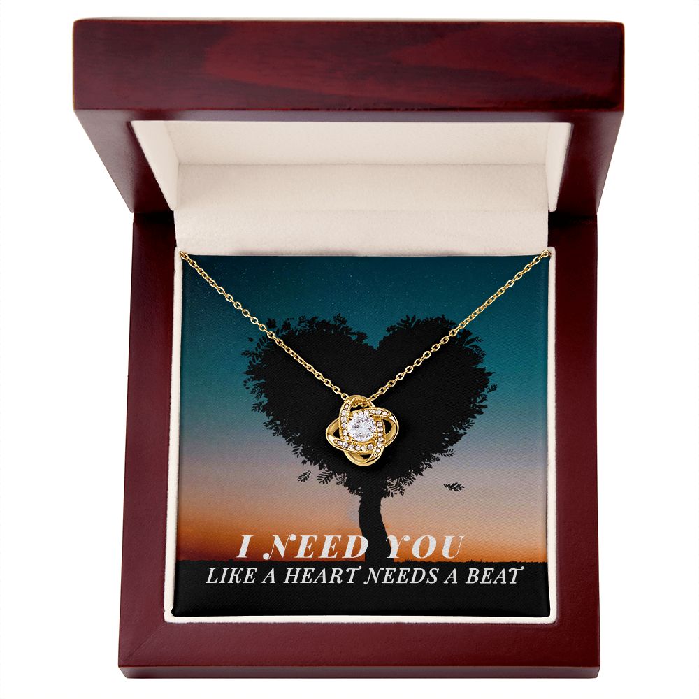 Love Knot Necklace yellow gold or white gold variants