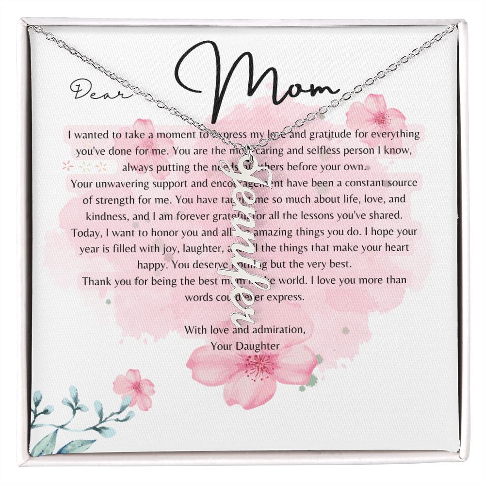 Customized Vertical Name Necklace