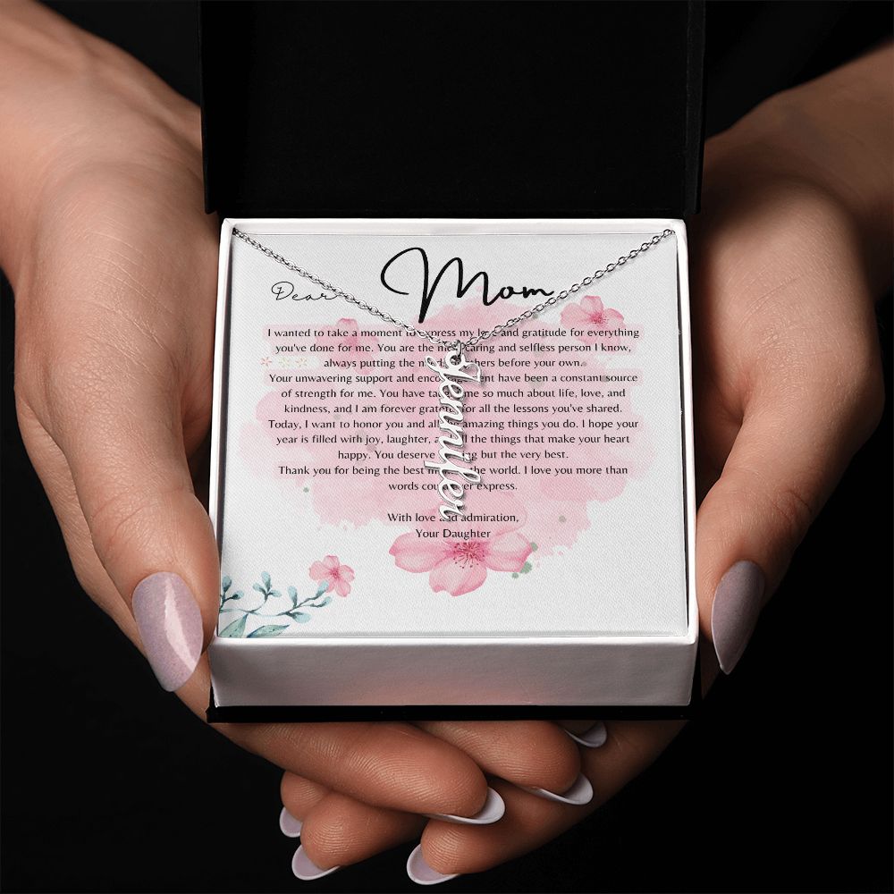 Customized Vertical Name Necklace