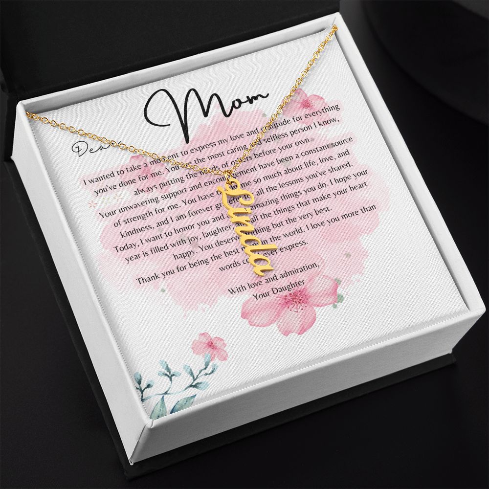 Customized Vertical Name Necklace