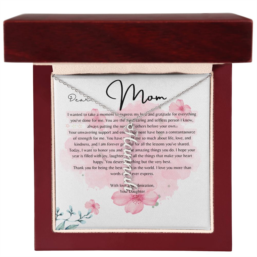 Customized Vertical Name Necklace