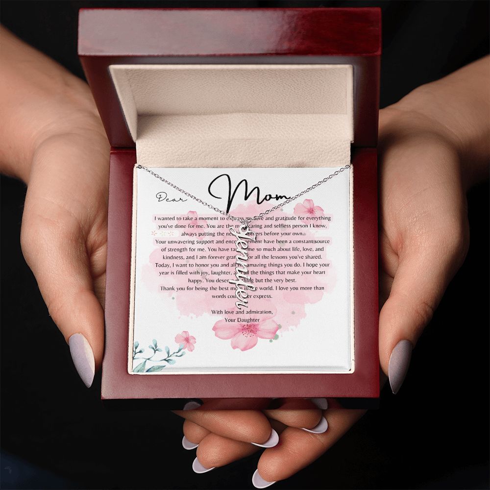 Customized Vertical Name Necklace