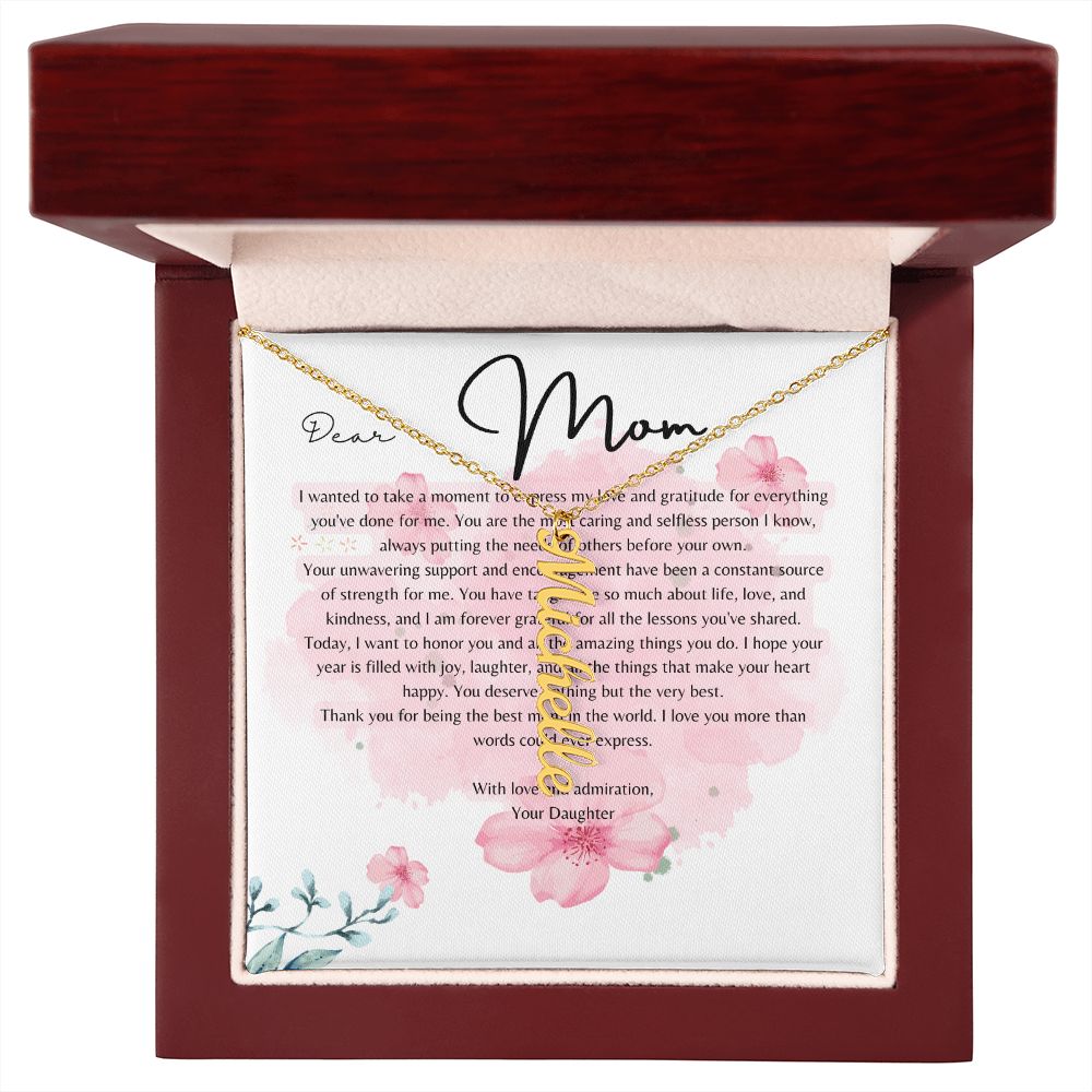 Customized Vertical Name Necklace