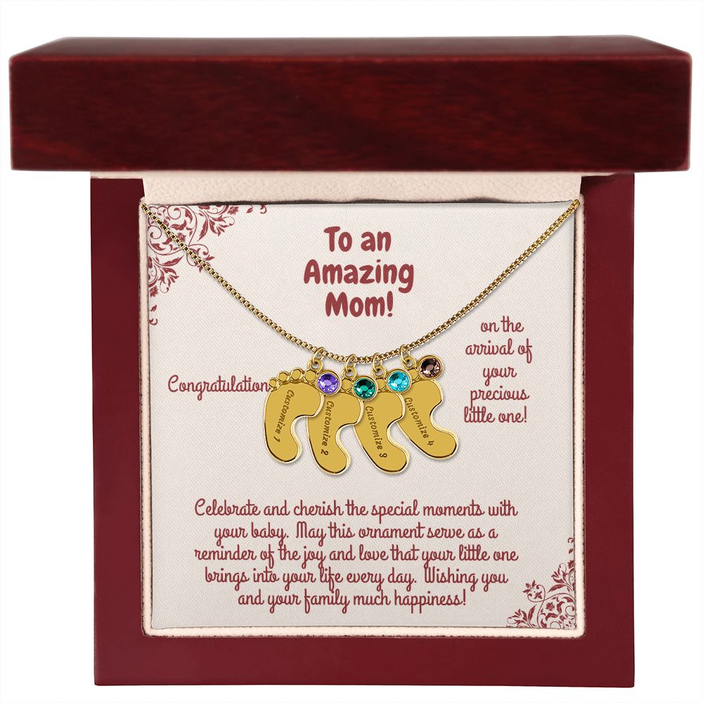 Engraved Baby Foot With Birthstone! Celebrate and Cherish the special moments with your baby. May this ornament serve as a reminder of the joy & love that your little one brings into your life every day! Wishing you and your family much happiness!